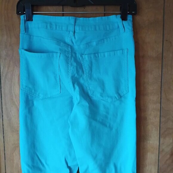 Discount Divas Women's Blue Stretch Flare Pants Size S - Picture 5 of 5
